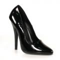プリーザー　Pleaser　DOMINA-420 15.4cm　高いヒール　ピンヒール ドミナクラシカルパンプス マゾ靴 SMシューズ[DOMINA-420]-BLACK